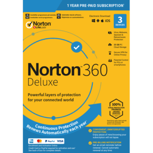 Norton 360 Delux 3 Device 1 Year