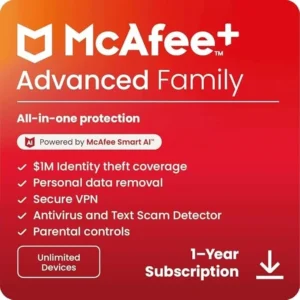 McAfee+ Advanced Family Unlimited Devices 2026